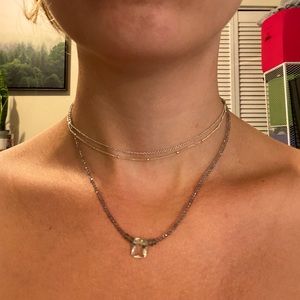 Lemon Quartz gemstone necklace, never worn